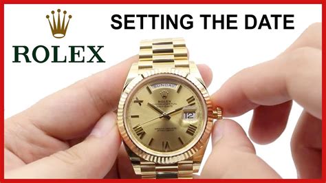 how to change time on a rolex|setting a rolex day date.